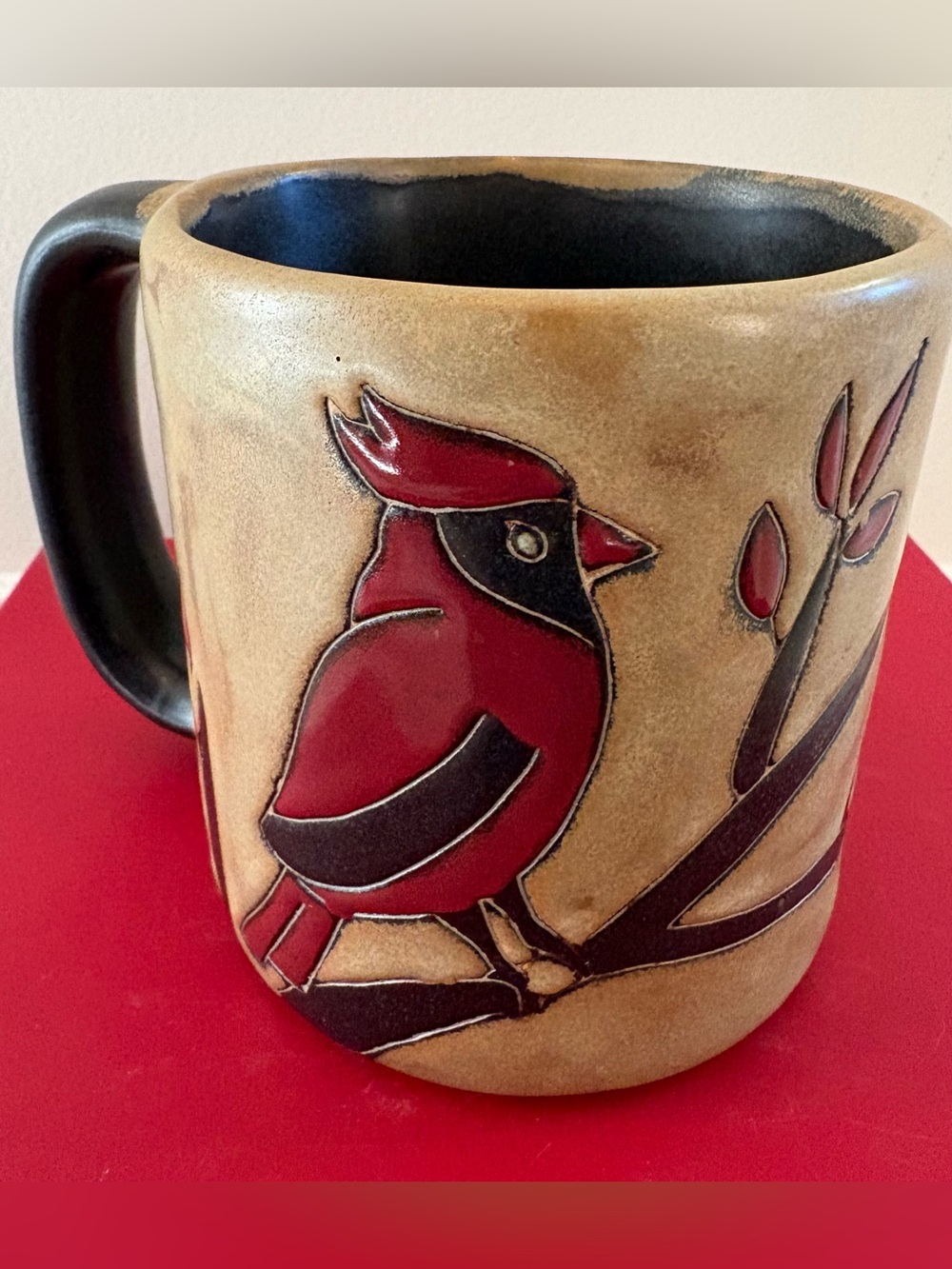 Mara Mug “Always with you” Red Cardinal Handcrafted Ceramic Mug